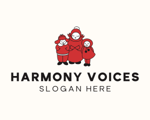 Singing Choir Carol logo design