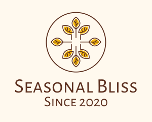 Season - Dry Autumn Leaves logo design