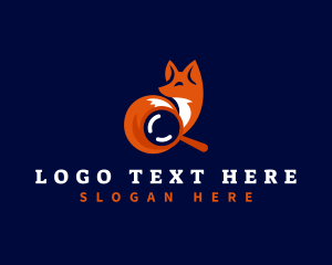 Animal - Fox Animal Search logo design