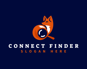 Finder - Fox Animal Search logo design