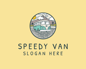 Van - Camper Van Road Trip logo design