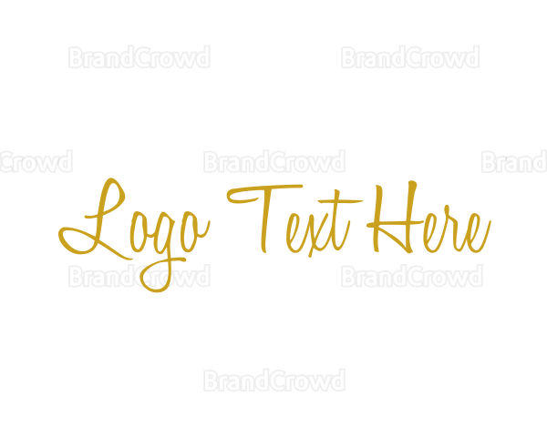 Handwritten Cursive Brand Logo