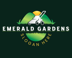 Lawn Mower Landscaping logo design