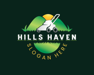 Lawn Mower Landscaping logo design