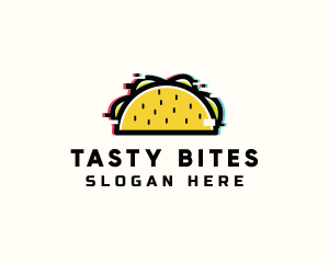 Snack - Glitch Taco Snack logo design