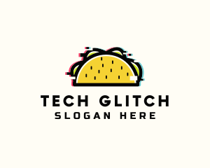Glitch Taco Snack logo design