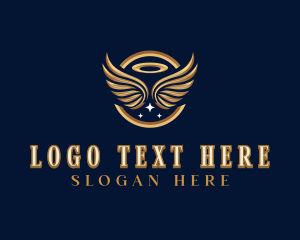 Heaven - Luxury Angelic Wings logo design