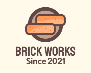 Construction Brick Badge logo design