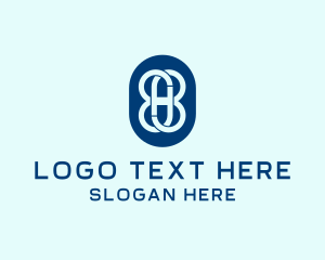 Monogram - Simple Professional Company Letter HB logo design