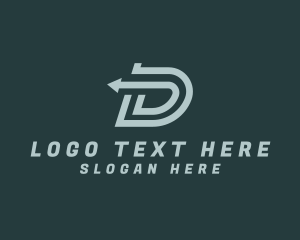 Track - Business Arrow Letter D logo design