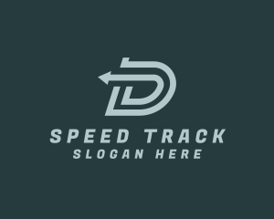 Track - Business Arrow Letter D logo design
