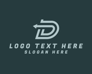 Digital Marketing - Business Arrow Letter D logo design