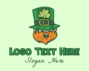 Leprechaun - Lucky Irish St Patrick Leprechaun logo design