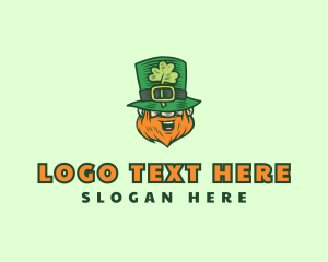 Gold Coin - Lucky Irish Leprechaun logo design