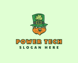 Human - Lucky Irish Leprechaun logo design