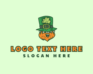 Folklore - Lucky Irish Leprechaun logo design