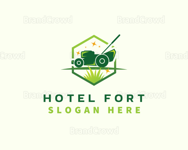 Lawn Mower Gardening Logo