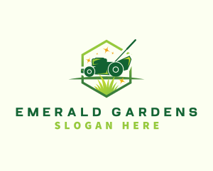 Lawn Mower Gardening logo design