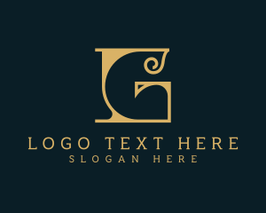 Serif - Premium Golden Artist logo design