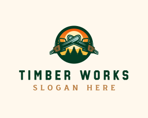 Chainsaw Joinery Lumberjack logo design