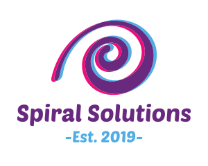 Spiral - Purple Spiral Anaglyph logo design