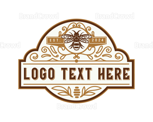 Organic Ornamental Bee Logo