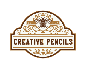 Organic Ornamental Bee Logo