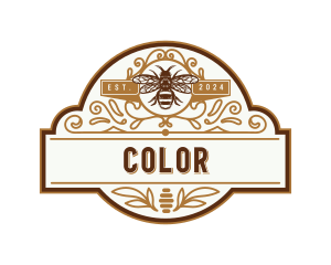 Beehive - Organic Ornamental Bee logo design