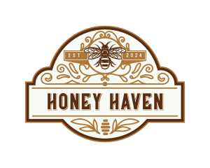 Beehive - Organic Ornamental Bee logo design