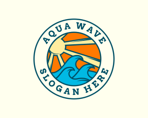 Beach Resort Waves logo design