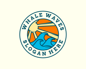 Beach Resort Waves logo design