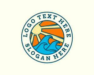 Ocean - Beach Resort Waves logo design