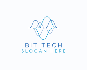 Biotechnology Tech Waves logo design