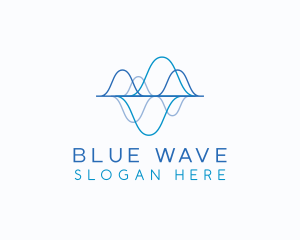 Biotechnology Tech Waves logo design