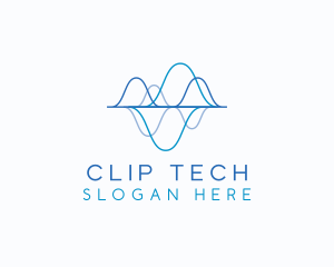 Biotechnology Tech Waves logo design