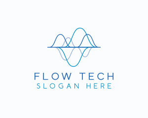 Biotechnology Tech Waves logo design