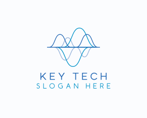 Biotechnology Tech Waves logo design