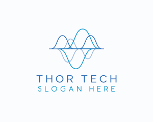 Biotechnology Tech Waves logo design