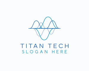 Biotechnology Tech Waves logo design