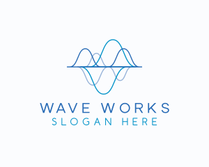 Biotechnology Tech Waves logo design