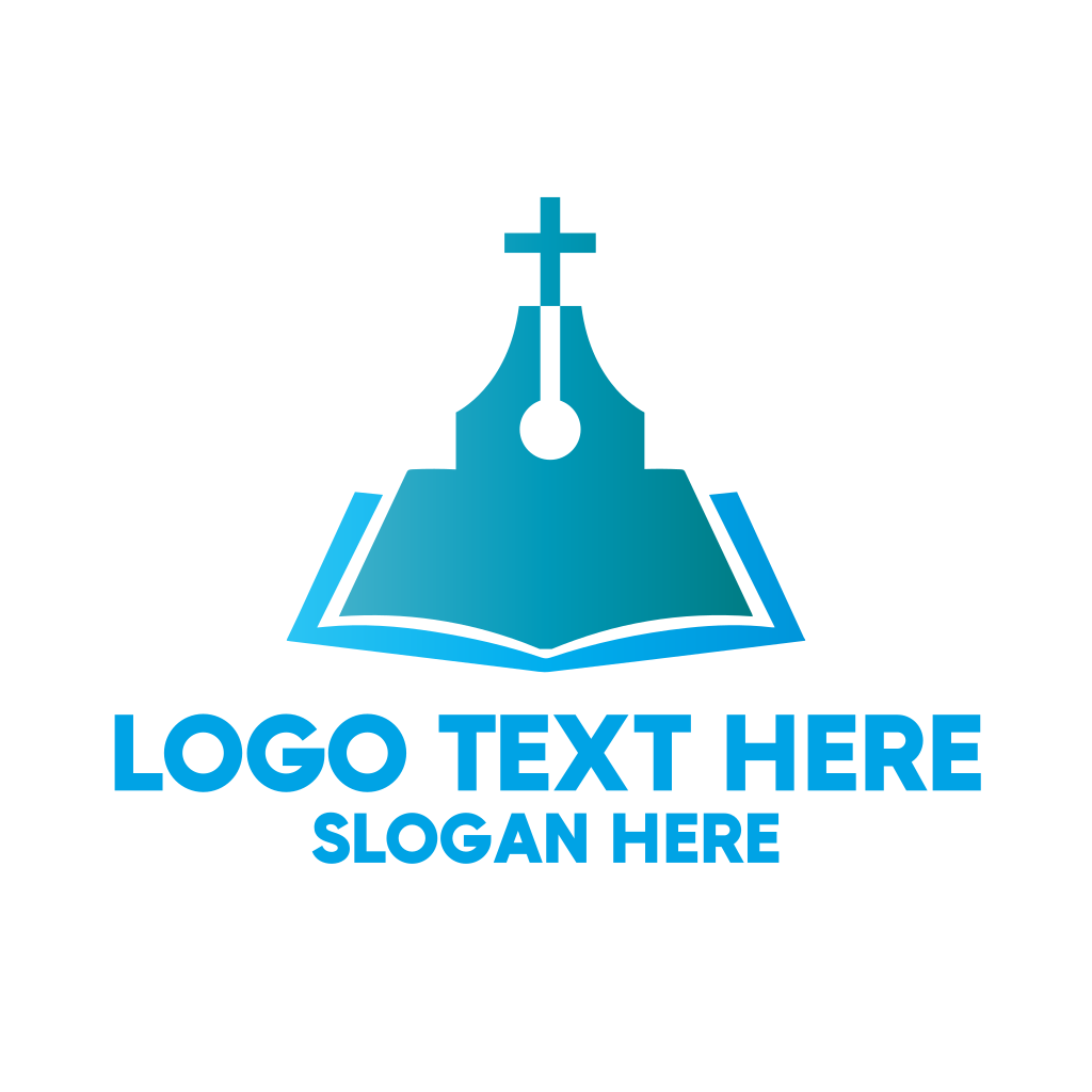 Blue Religious Book Logo | BrandCrowd Logo Maker