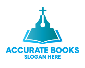 Blue Religious Book logo design