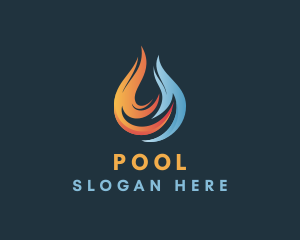 Industrial Cooling Flame Logo