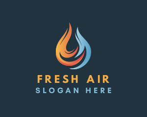 Industrial Cooling Flame logo design