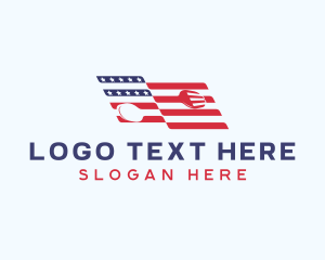 America - America Flag Diner logo design