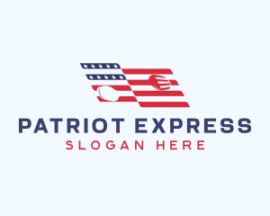 America - America Flag Diner logo design