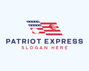 America Flag Diner logo design