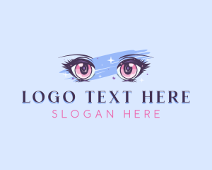 Glam - Anime Eye Cosmetics logo design