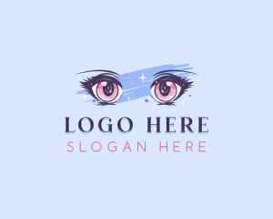 Makeup - Anime Eye Cosmetics logo design