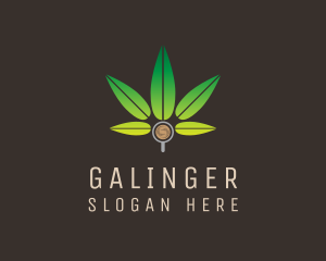 Cannabis - Coffee Marijuana Leaf logo design